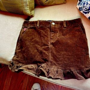Ralph Lauren girls size 14 corduroy brown skirt with pink logo